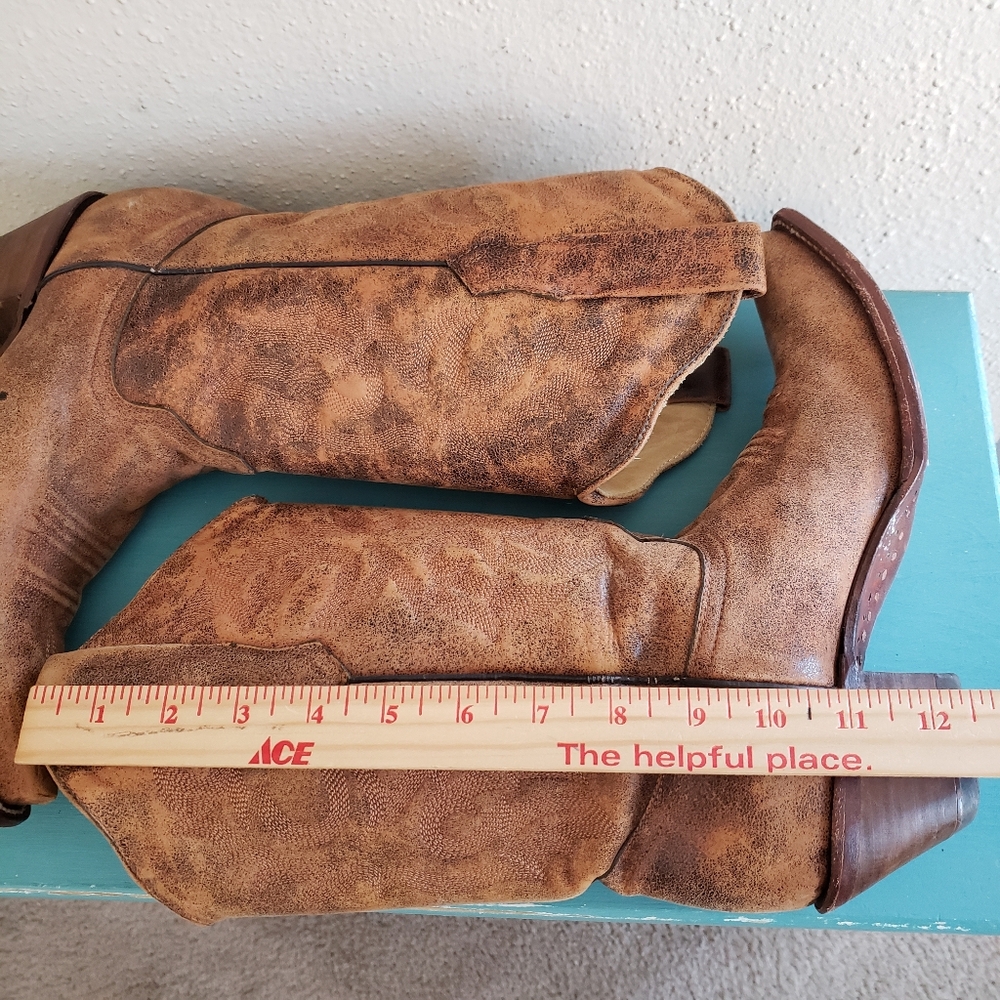 Corral 8.5 Distressed Naham Brown Cowgirl Boots - Picture 9 of 16